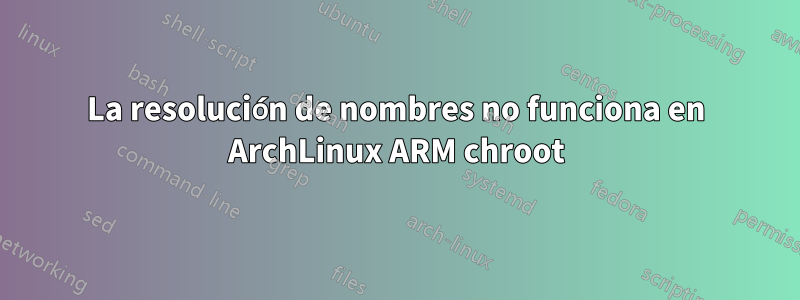 La resolución de nombres no funciona en ArchLinux ARM chroot