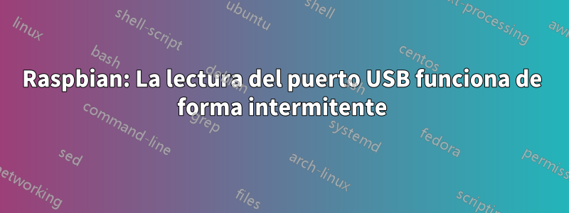 Raspbian: La lectura del puerto USB funciona de forma intermitente