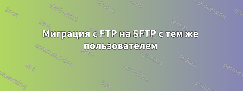 Миграция с FTP на SFTP с тем же пользователем