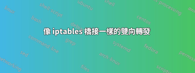 像 iptables 橋接一樣的雙向轉發