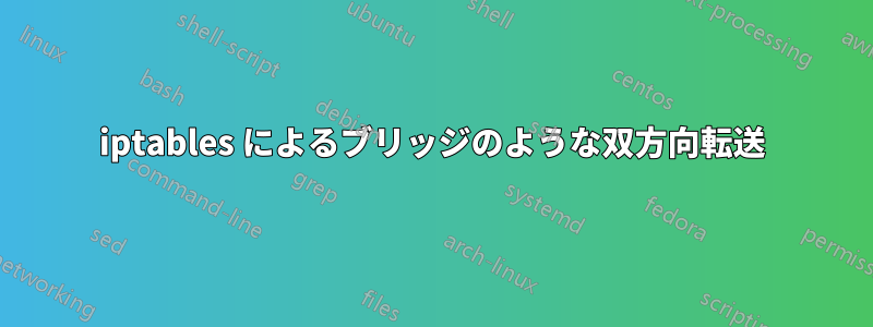 iptables によるブリッジのような双方向転送