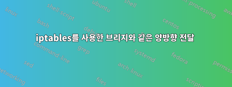 iptables를 사용한 브리지와 같은 양방향 전달