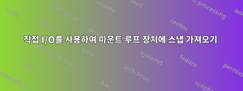 직접 I/O를 사용하여 마운트 루프 장치에 스냅 가져오기