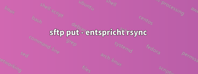 sftp put - entspricht rsync