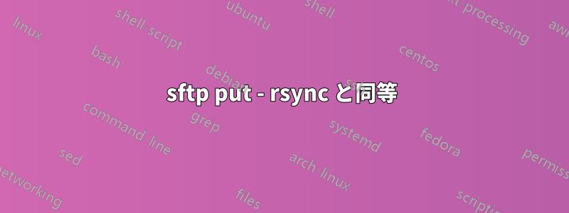 sftp put - rsync と同等