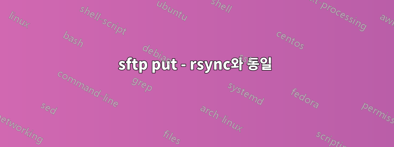 sftp put - rsync와 동일