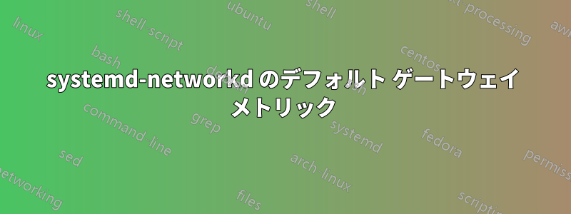 systemd-networkd のデフォルト ゲートウェイ メトリック