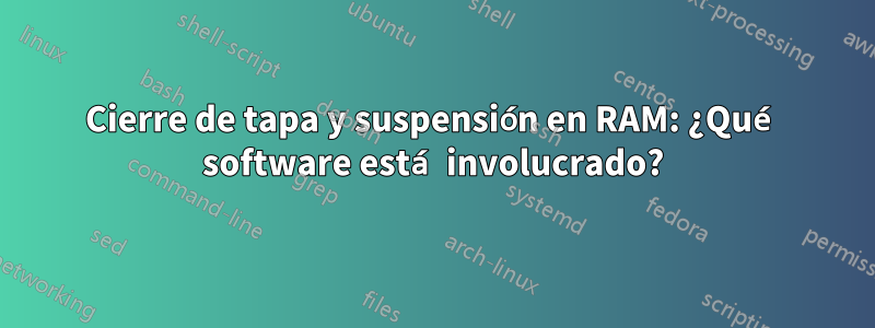 Cierre de tapa y suspensión en RAM: ¿Qué software está involucrado?