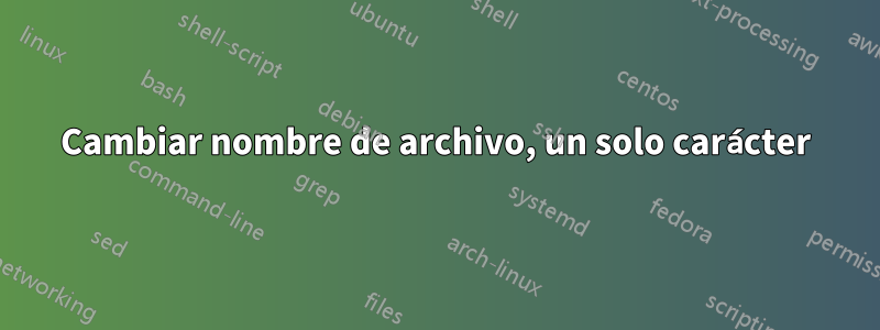 Cambiar nombre de archivo, un solo carácter