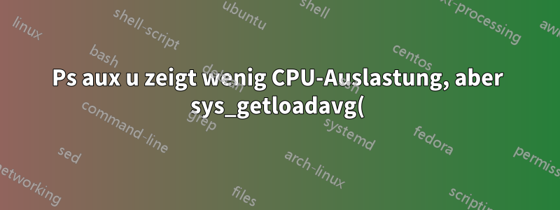 Ps aux u zeigt wenig CPU-Auslastung, aber sys_getloadavg() hat 3,34