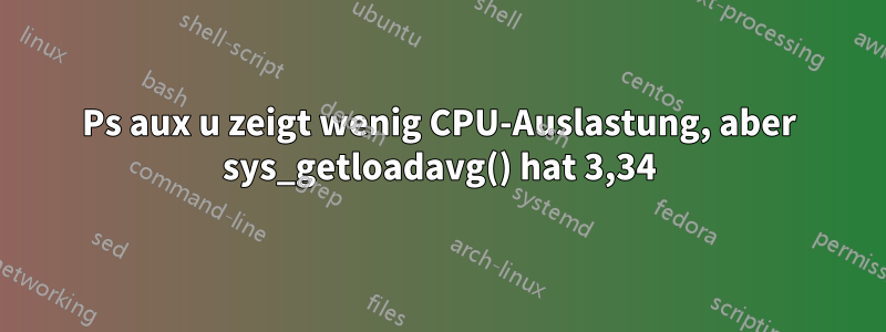 Ps aux u zeigt wenig CPU-Auslastung, aber sys_getloadavg() hat 3,34