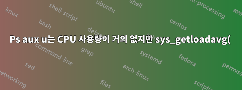 Ps aux u는 CPU 사용량이 거의 없지만 sys_getloadavg()는 3.34입니다.