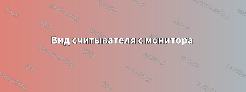 Вид считывателя с монитора