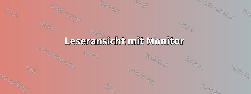 Leseransicht mit Monitor