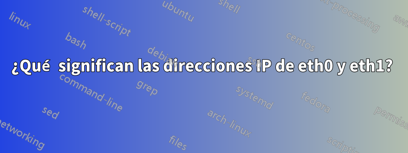 ¿Qué significan las direcciones IP de eth0 y eth1?