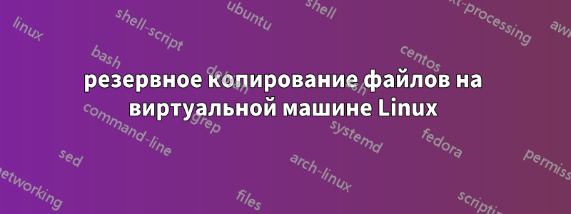 резервное копирование файлов на виртуальной машине Linux