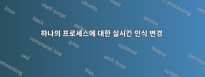 하나의 프로세스에 대한 실시간 인식 변경