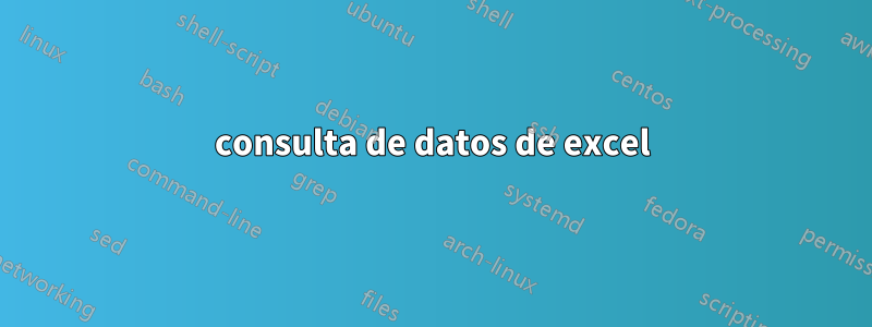 consulta de datos de excel