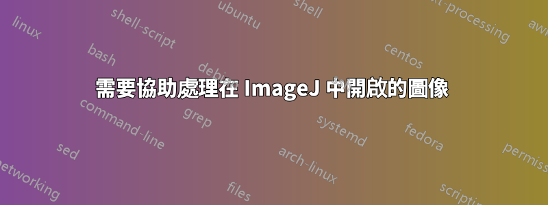 需要協助處理在 ImageJ 中開啟的圖像