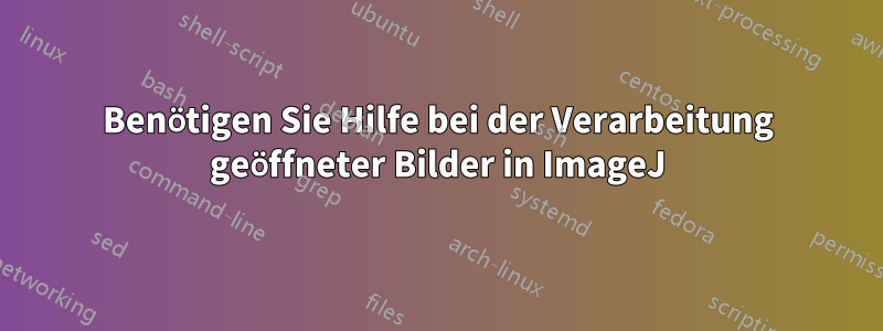 Benötigen Sie Hilfe bei der Verarbeitung geöffneter Bilder in ImageJ