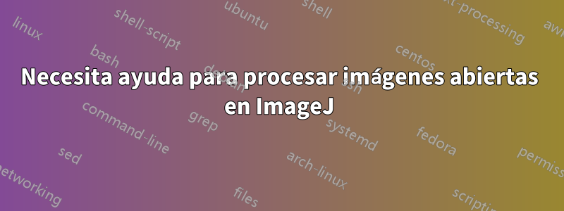 Necesita ayuda para procesar imágenes abiertas en ImageJ