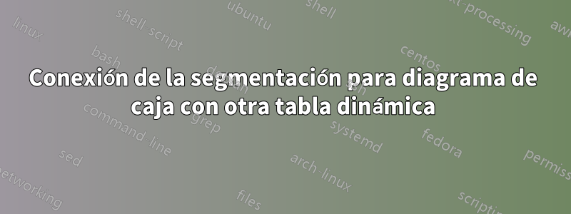 Conexión de la segmentación para diagrama de caja con otra tabla dinámica