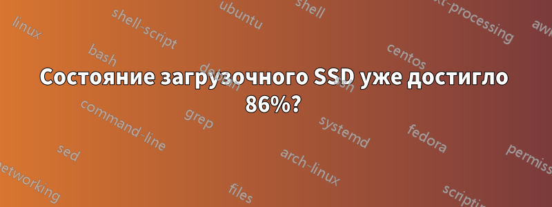 Состояние загрузочного SSD уже достигло 86%?