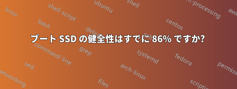 ブート SSD の健全性はすでに 86% ですか?