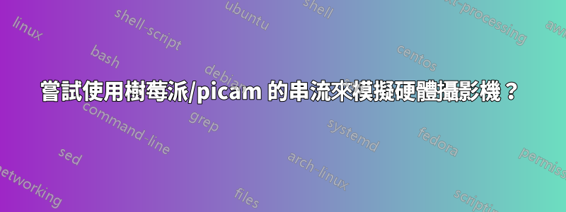 嘗試使用樹莓派/picam 的串流來模擬硬體攝影機？