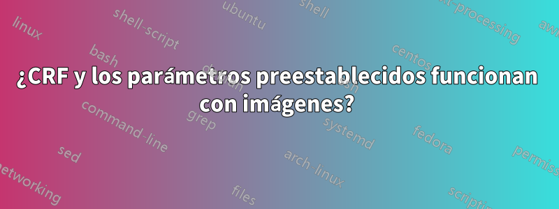 ¿CRF y los parámetros preestablecidos funcionan con imágenes?