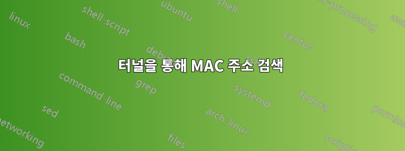 터널을 통해 MAC 주소 검색