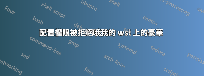 配置權限被拒絕哦我的 wsl 上的豪華