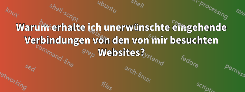 Warum erhalte ich unerwünschte eingehende Verbindungen von den von mir besuchten Websites?