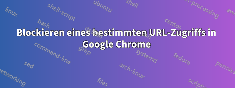 Blockieren eines bestimmten URL-Zugriffs in Google Chrome