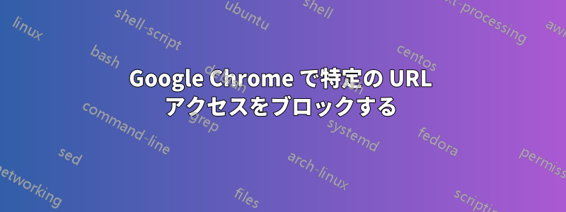 Google Chrome で特定の URL アクセスをブロックする