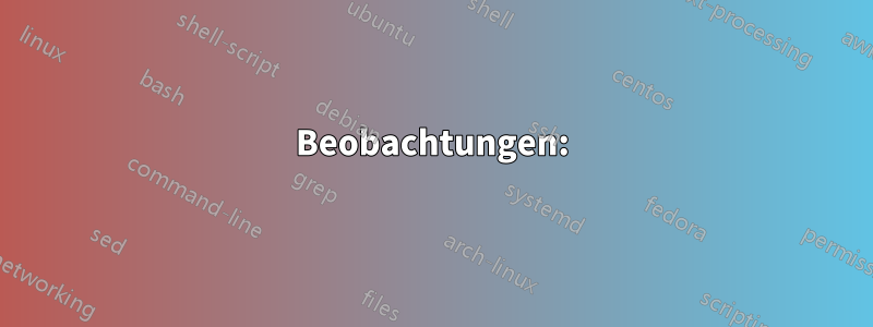 Beobachtungen: