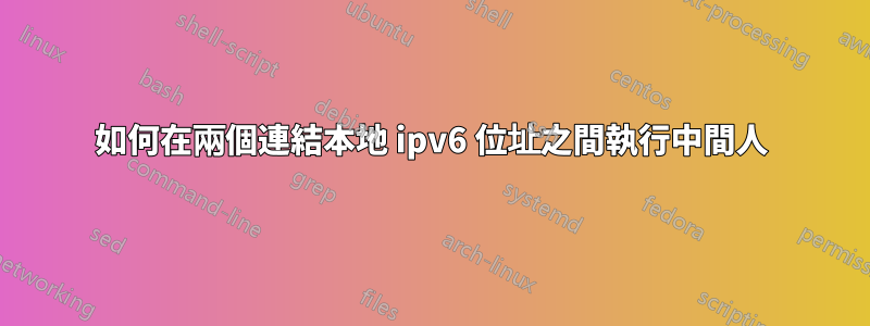 如何在兩個連結本地 ipv6 位址之間執行中間人