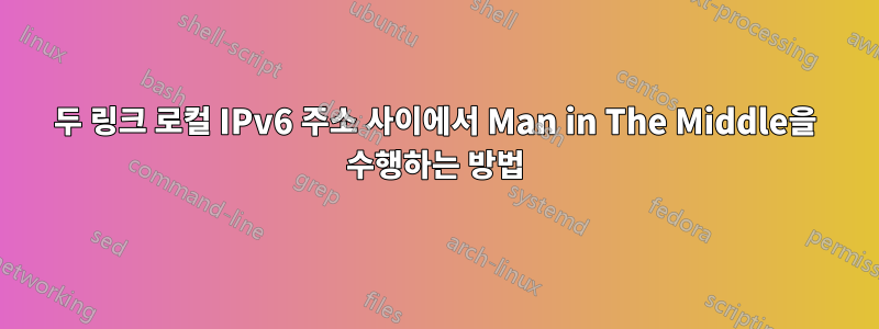 두 링크 로컬 IPv6 주소 사이에서 Man in The Middle을 수행하는 방법