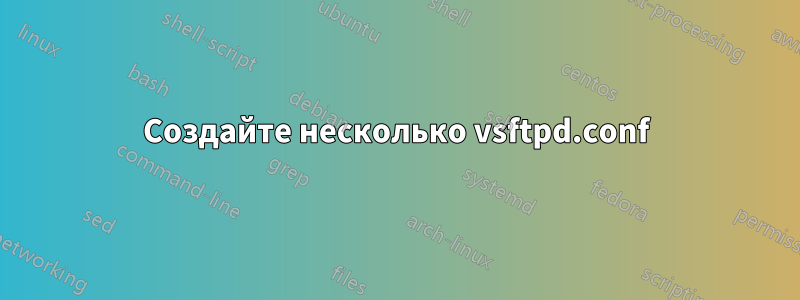 Создайте несколько vsftpd.conf