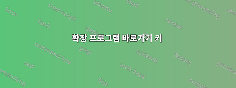 확장 프로그램 바로가기 키