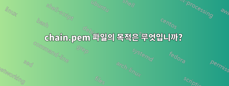 chain.pem 파일의 목적은 무엇입니까?