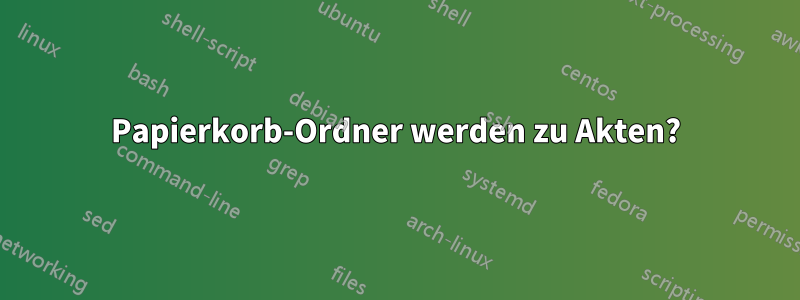 Papierkorb-Ordner werden zu Akten?