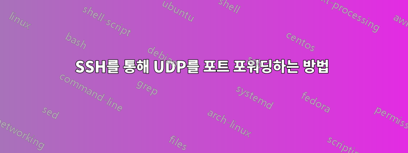 SSH를 통해 UDP를 포트 포워딩하는 방법