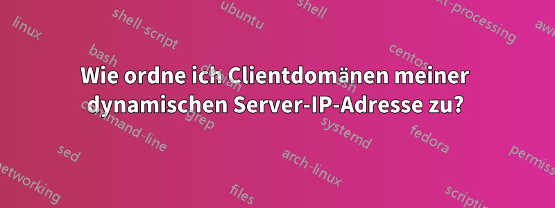 Wie ordne ich Clientdomänen meiner dynamischen Server-IP-Adresse zu?