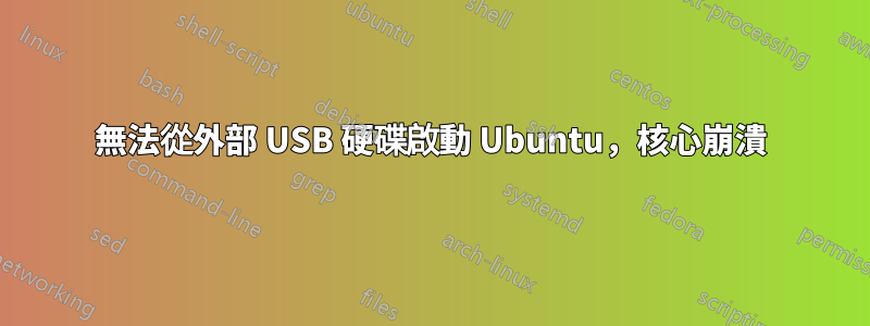 無法從外部 USB 硬碟啟動 Ubuntu，核心崩潰