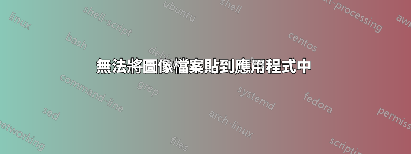 無法將圖像檔案貼到應用程式中