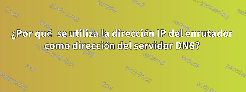 ¿Por qué se utiliza la dirección IP del enrutador como dirección del servidor DNS?