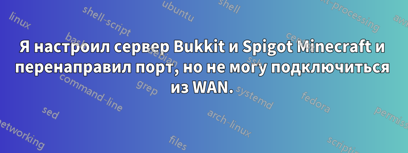 Я настроил сервер Bukkit и Spigot Minecraft и перенаправил порт, но не могу подключиться из WAN.