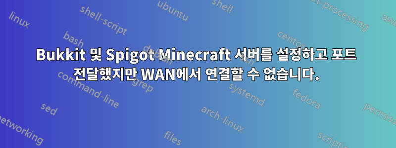 Bukkit 및 Spigot Minecraft 서버를 설정하고 포트 전달했지만 WAN에서 연결할 수 없습니다.