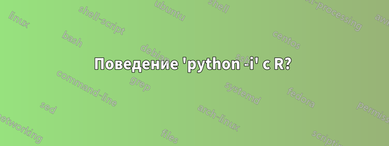 Поведение 'python -i' с R?